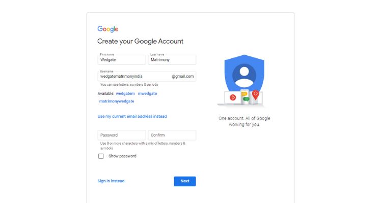 Create a New Email ID